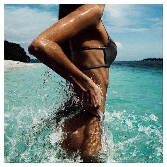 Basic Black String Bikini - Picture 3 of 4